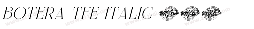 Botera TFE Italic字体转换 Botera TFE Italic字体转换